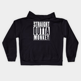 Straight Outta Monkey Kids Hoodie